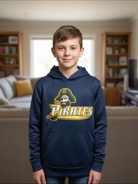 Augusta Sportswear Navy & Yellow Pirates Hoodie for Kids